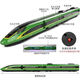 Black Mamba Fuxing high-speed rail model train Hulk three-section simulation alloy high-speed rail model children's toy train gift high-speed rail three-section combination green