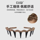 CUQI face wash, make-up, toothed hair clips, non-slip headband, French braided headband, high cranium, fluffy, high-end hair band, women's khaki color