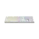 AI Stone ZN104 three-mode wireless connection RGB backlight full-key hot-swappable mechanical keyboard gaming keyboard white pink color matching red axis