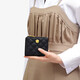 Viney wallet female short folding large capacity coin purse female simple light luxury rhombus wallet student zipper wallet