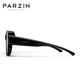 帕森（PARZIN）偏光套镜太阳镜男女 时尚轻盈大框遮阳防晒开车驾驶潮墨镜PZ12107 亮黑色