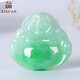 Aixuan trendy 18k gold inlaid ice jade Buddha pendant Jade Buddha smiling face big belly Maitreya Buddha jade pendant Yang green Buddha male