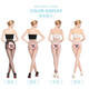 Medias de Langsha (Langsha) para mujeres con estilo sexy, seda anti-hook, sin remoción de la entrepierna, carne negra de verano, sexy al687: negro 2+ Café 1 3 piezas, igual tamaño