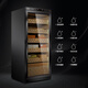 Meijing (raching) MON1800A WIFI smart solid wood horizontal line constant temperature constant temperature cigar cabinet temperature control humidity cigar humidifier home burl gold (Spanish cedar wood shelf) + ammonia net 230L