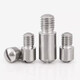 Eiern 304 Edelstahl One-form-Außengewinde zylindrischer Stift Rilling Positioning Pin GB831 Headless Step Screw 4*8*M3*4 [4 Stücke]