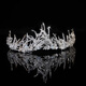 Fat Donglai's same style crown tiara for adult bride, main wedding dress, headband, tiara for goddess 18-year-old princess, performance hair, silver 6 TS-0017-E