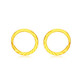 Liuguifu Jewelry Gold Earrings Pure Gold Simple Classic Glossy Earrings Stud Earrings EH0003 1.1g