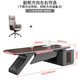 Shengyan boss desk light luxury office desk and chair combination simple modern executive desk executive president manager desk office furniture 2.4 meters boss table + boss chair