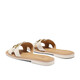 Belle casual flip flops for women's shopping mall same square-toe flat slippers A9Y1DBT4 beige 37 (235mm)