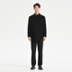Lilang Light Fashion Herren -Kleidung [Gleiches Model im Einkaufszentrum] Wollmantel Herren Kaschmir Mischung lang Wolljacke Q4dyr509 Black L (170)