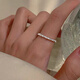 Bai Qixin ring female ring trend versatile personality simple design light luxury niche opening adjustable index finger gift thin ring adjustable wrinkled candy paper