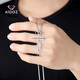 Aido Diamond pt950 platinum pendant for men, platinum cross necklace, fashionable rotatable design pendant for women, pendant 11.7-11.9g+ with black leather rope