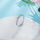 Beijing Gold Trading Center Co., Ltd. Platinum solid live mouth cross artistic arm mirror love heart-shaped ring mother lover birthday Mid-Autumn Festival gift arm mirror love heart-shaped ring (approximately 1.82g)
