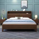 Mumian Massivholzbett Doppelbett 1,8 Meter 2 Meter Matratze mit modernem einfachem Nordic Style Hauptschlafzimmer großes Bett YF-902 1.8 Schrank