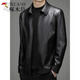 
Woodpecker (TUCANO) high-end brand Haining genuine leather leather jacket men sheepskin spring and autumn new lapel daddy leather jacket men Woodpecker 12122 blue 190/3XL (175-190Jin [Jin equals 0.5 kg])