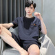 Modal Herren Pyjamas Herren Sommer 2025 Neue Kurzärmel-Heimkleidung Herren-Stil Jungen und Teenager Sommer Sommer großer Größe H HDE-9930 3xl Single Size