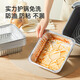 Chuidahuang air fryer tin foil bowls and plates 6 inches 30 pieces square tin foil box aluminum foil plate barbecue oven baking pan