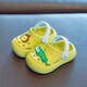LATE TIME children's slippers summer boys and girls 1-3 years old cute cartoon soft sole anti-slip anti-collision infant baby hole shoes dark green [Lion crocodile] 14 cm inner length [suitable for about 1.5-2 years old]
