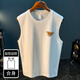 
Qianji (QIANJI) American loose vest men's summer trendy printed sleeveless heavy vest casual sports sweatshirt white [HJ9906-1] XL suitable for 124-140Jin [Jin equals 0.5 kg]