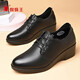SPIDER KING single shoes for women, shallow mouth women's leather shoes, comfortable and versatile, thick-soled wedge heels, working working mother shoes, black 37