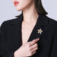 Qlady flower brooch, high-end women's imitation pearl corsage, anti-exposure pin, scarf buckle, niche suit coat accessories