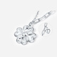 Saturday Fu PT950 platinum necklace women's four-leaf clover pendant birthday gift B0614068 about 3.58g
