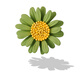 Kalevin sunflower brooch niche exquisite chrysanthemum collar pin clothes decoration pin gift gfn white gtrd