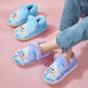 DISNEY Disney children's bag-heeled cotton slippers girls' foot-wrapped warm cotton shoes purple 250 size 7021A