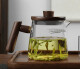 Yakong wood glass teapot crescent filter tea water separation green tea tea maker electric ceramic stove for tea making transparent Kung Fu tea set large straight style 850 glass lid 301mL (inclusive)-400mL (inclusive)