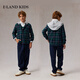 E LAND KIDS 25th Spring New LOGO Embroidered Plaid Hooded Green/40 150 cm