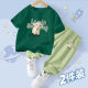 Disney (Disney) Children's Set 2025 New Style Boys Summer Fashion Short Sleeve T-Shirt Girls Mosquito Repellent Pants Summer Baby Clothes White T-Shirt + Small Green Pants Size 90 (Suggested height 80-90cm)