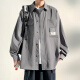 
Baiqueting short-sleeved shirt men's summer new ice silk shirt jacket men's trendy brand loose casual work jacket top 854 pink XL