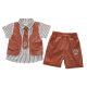 
G.DUCKKIDS little yellow duck boy summer suit children's clothes summer shirt small suit baby one year old dress two-piece set 9224 light bear white 90 Recommended 9 months-1 year old 20-25 Jin [Jin equals 0.5 kg]