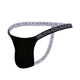 XVCO sexy bikini men's underwear for men's modal alphabet straps straps and a rope breathable T-trousers black XXL
