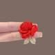 Mrs win 2025 new style red rose temperament brooch women's suit accessories brooch flower corsage atmospheric clothing accessories rose bright red