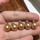 Haoying Princess Gold Bead Pendant Natural Seawater South Sea Pearl Necklace Perfect Round Almost Flawless Bright Light Free Gold Silver Chain,