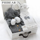 Phibear baby gift box supplies newborn boy clothes meeting gift box spring and summer thick full moon one-year-old gift collection autumn and winter little gentleman D type-gift box 59cm (0-3 months baby) newborn