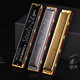 Bainuo Suzuki importiert Suzuki Harmonica 24-Loch Polyphonische C-Tune Professionelle Musikinstrument auf Leistungsebene für Anfänger für Erwachsene 24-Loch Polyphonische F-Tune Silber