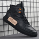 Borghunton Brand Martin Boots Bottes courtes pour hommes printemps Nouveau style britannique épais semelle polyvalente en cuir à lignes de moto