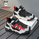
Babudou children's shoes for boys' sneakers for children's casual shoes 2024 autumn and winter new versatile soft sole mid-sized children's travel shoes black and red K679 [leather single shoes] size 37 [shoe length 23.5cm]