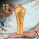 Jiutang pure brass small vase ornaments tea ceremony flower arrangement retro flower ware dried flowers creative tea ceremony tea pet ornaments Chunxiao-pure brass small vase
