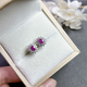 Muqin 0.50 carat ruby earrings for women natural colored gemstone jewelry 925 silver inlaid jewelry ruby earrings