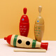 Star Bexiang Orff Percussion Instrument Red Wood Fish Roar Fish Bangzi Frog Crying Tool Shaving Kindergarten Music Teaching Tool Oak Frog Crying Tool 38cm