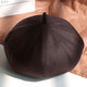 King of Hats Classic Octagonal Hat for Men Middle-aged and Elderly Old Hat Autumn and Winter Woolen Beret Painter Hat Dad and Grandpa Hat Brown Medium Size (57-58)cm