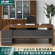Qujia Office Boss Desk Modern Simple Office Furniture Single Executive Desk President Desk and Chair Combination 1.8 Meter Table Red Walnut + Iron Gray