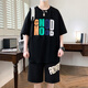 
Gegusen teenager short-sleeved T-shirt boys 12-15 years old junior and senior high school students sports and leisure suit big children trendy summer suit 3523 white (single short-sleeved) 2XL (130-160Jin [Jin equals about 0.5 kg])