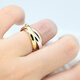 [Second-hand 99 new] Cartier Cartier TRINITY three-ring three-color gold ring small/medium classic pairing ring for men and women 99 new medium-sized model - single product - width 3.2 mm special counter price 15100 59 (National code 19)