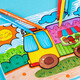 Maped (Maped) Soft Head Watercolor Pen 36 Colours Children's Watercolor stylo lavable Painting non toxique Brosse de brosse primaire