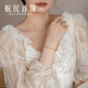 航民首饰 方糖古巴手链 黄金手链足金ins手链女XYA1963工费650元/件 6.17g 16cm