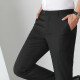 Hodo trousers men's cool silk breathable slim mid-waist trousers S1 black 34